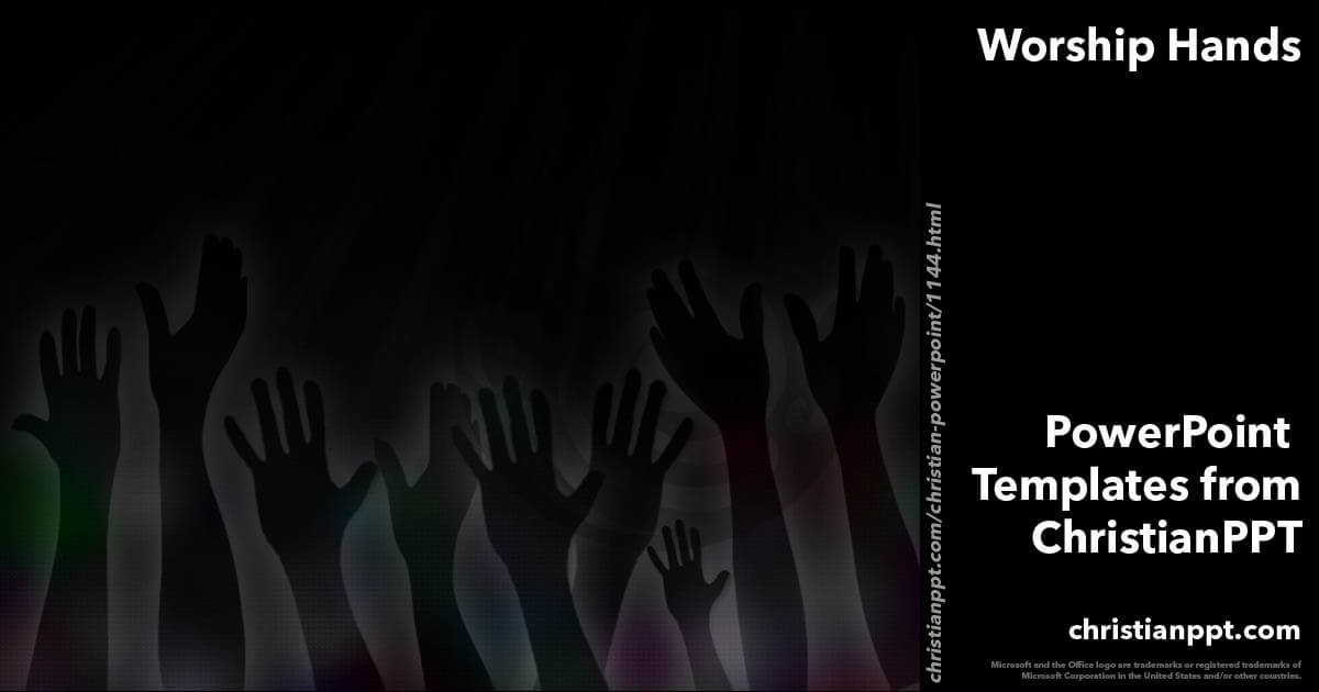 Worship Hands 04 - Christian PowerPoint Templates