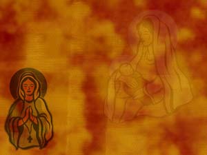 Mother Mary Title Content Christian PowerPoint Templates