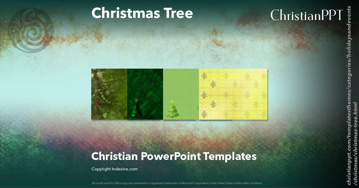 Christmas Tree Christian PowerPoint Templates
